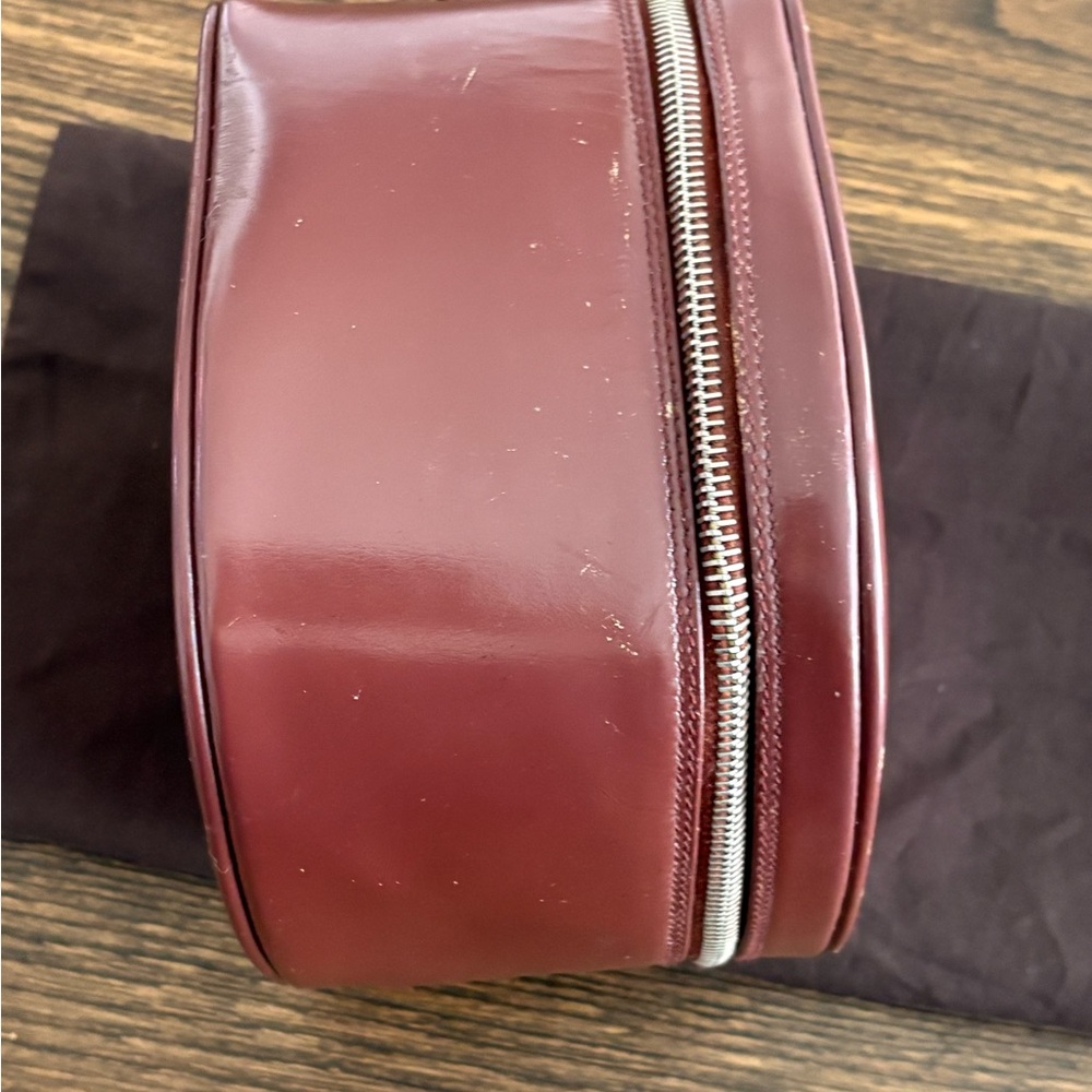 Gucci Vintage Burgundy Leather HandBag/Cosmetic Case w/ Dust Bag and COA - Picture 6 of 10